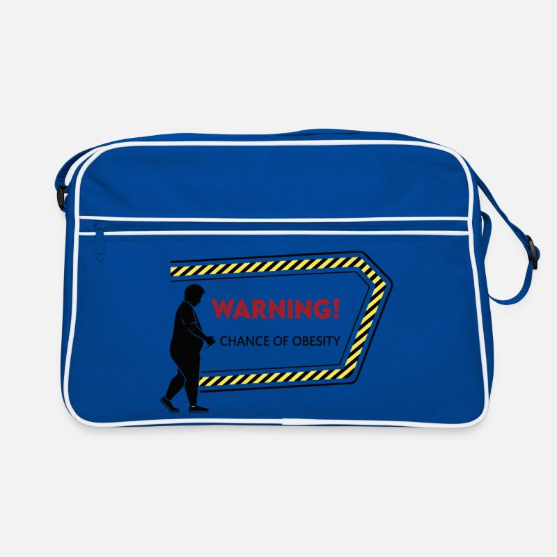 Warning: Obesity Caution Graphic Retro Bag