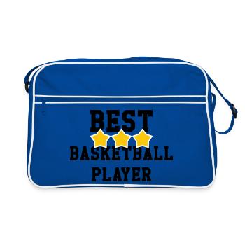 Meilleur basketteur du monde – champion sportif  - Sac Retro - bleu/blanc - Devant