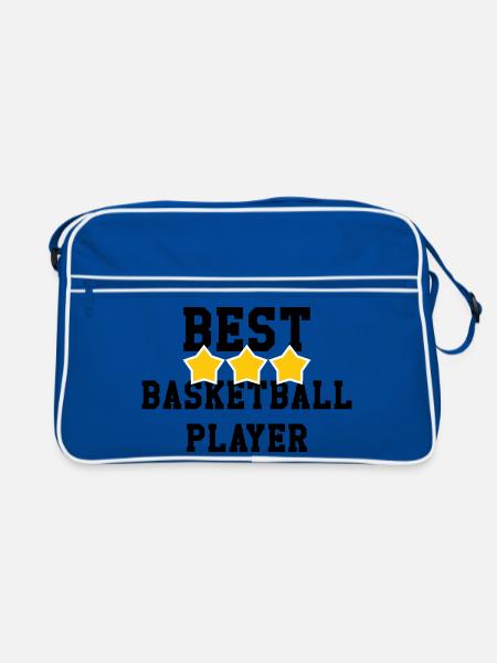 Meilleur basketteur du monde – champion sportif  - Sac Retro - bleu/blanc - Devant