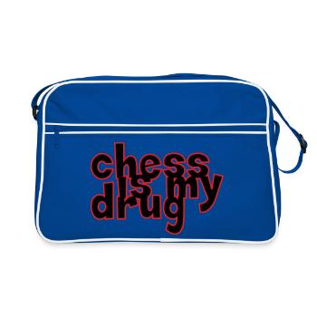 Addict aux Échecs Chess is my Drug - Sac Retro - bleu/blanc - Devant
