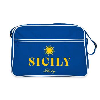 Sicile Italie Soleil - Sac Retro - bleu/blanc - Devant