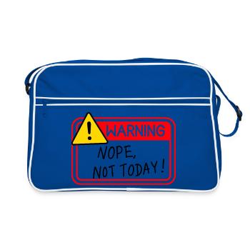 Nope not Today - Retro Bag - blue/white - Front