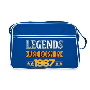 Birthday born in 1967 - Retro Tasche - Blau/Weiß - Vorne