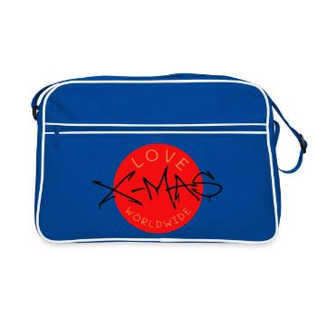 X-MAS - Retro Tasche - Blau/Weiß - Vorne