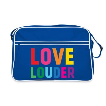 LGBTQ Pride Month - Love Louder - Retro Bag - blue/white - Front