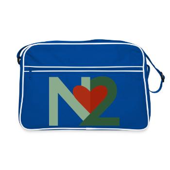 N2 Heart Emblem - Retro Bag - blue/white - Front