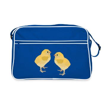 Kiki et Koko, les poussins - Sac Retro - bleu/blanc - Devant