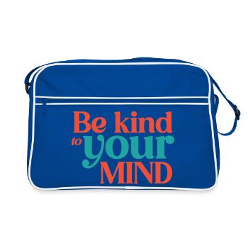 Sois bienveillant avec ton esprit - Sac Retro - bleu/blanc - Devant