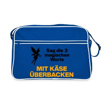 Say the 3 magic words: cheese! Food Porn Lover - Retro Bag - blue/white - Front