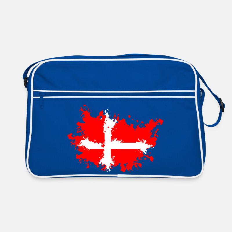 Drapeau éclaboussé du Danemark Sac Retro
