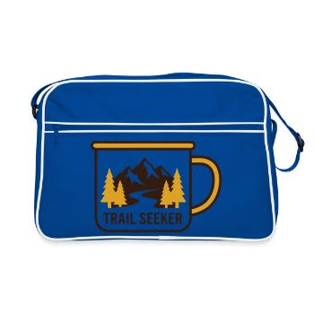Logo de randonnée Mountains Mug - Sac Retro - bleu/blanc - Devant