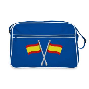 Spanische Flagge - Retro Tasche - Blau/Weiß - Vorne