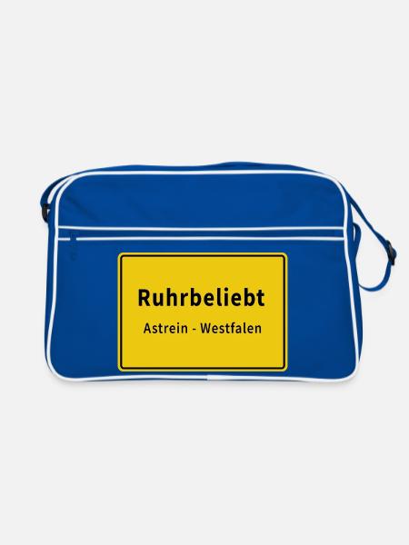 Ruhrbeliebt - Retro Tasche - Blau/Weiß
