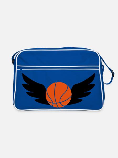 Basketball - Basket Ball - Game - Sport - Player - Retro Bag - blue/white - Front