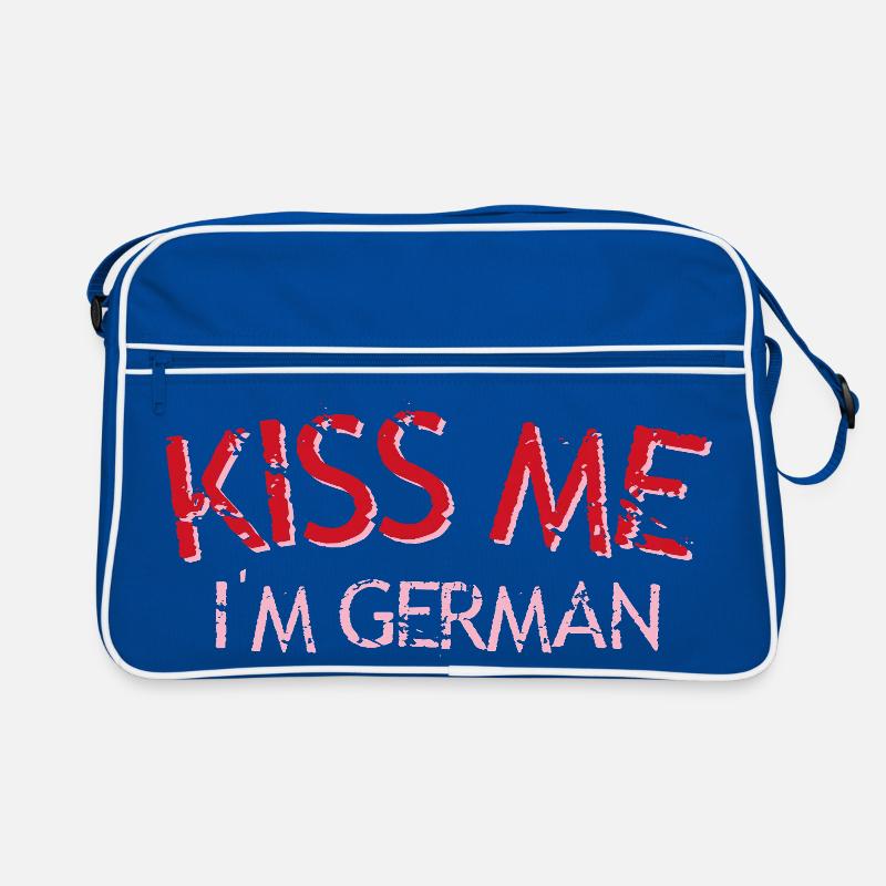 Küss mich, ich bin Deutscher Retro Tasche