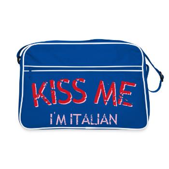 Embrasse-moi, je suis italien - Sac Retro - bleu/blanc - Devant