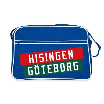 Hisingen-Göteborg-Flagge - Retro Tasche - Blau/Weiß - Vorne