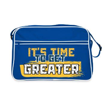 It's Time to Get Greater - Retro Bag - blue/white - Front