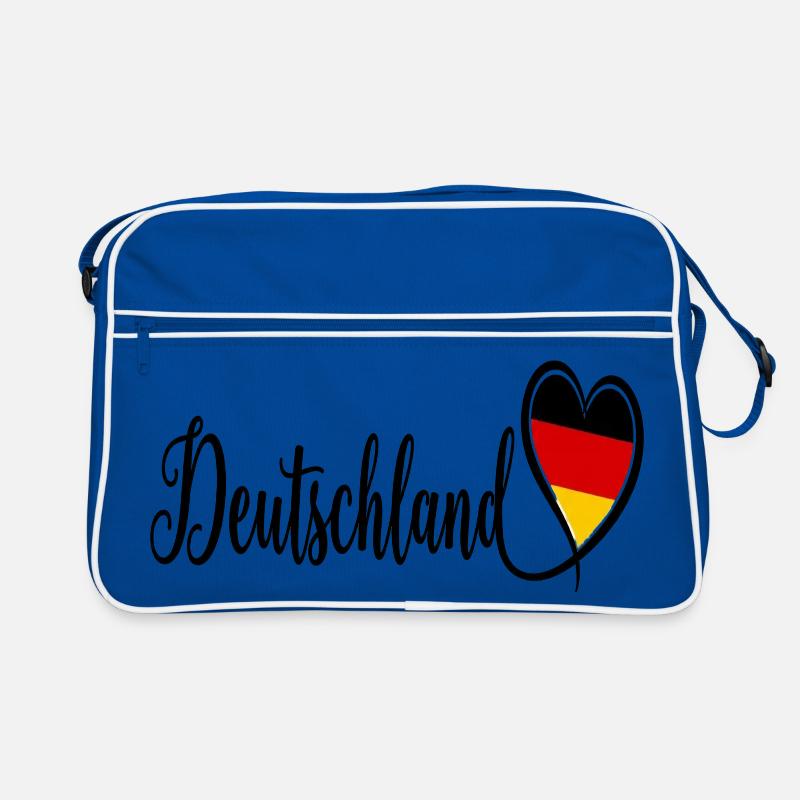 Deutschland Herzflagge Script Retro Tasche