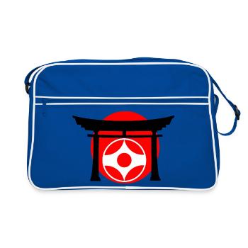 Signe kanku Kyokushin en Torii - Sac Retro - bleu/blanc - Devant