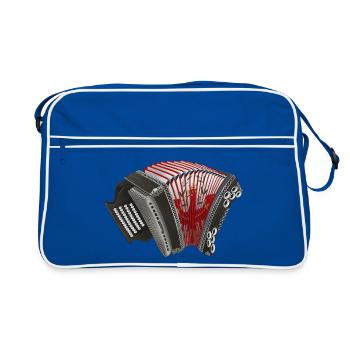 Styrian Harmonica - Tyrol / South Tyrol | ZiachON! - Retro Bag - blue/white - Front