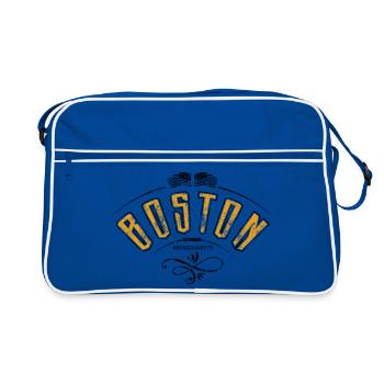 Boston grunge effect - Retro Bag - blue/white - Front