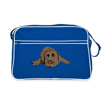 Labrador - Retro Bag - blue/white - Front
