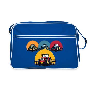 Tracteur agricole - Sac Retro - bleu/blanc - Devant