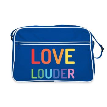 LGBT Pride Month - Love Louder - Retro Bag - blue/white - Front