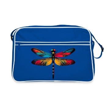 Dragonfly - Retro Bag - blue/white - Front
