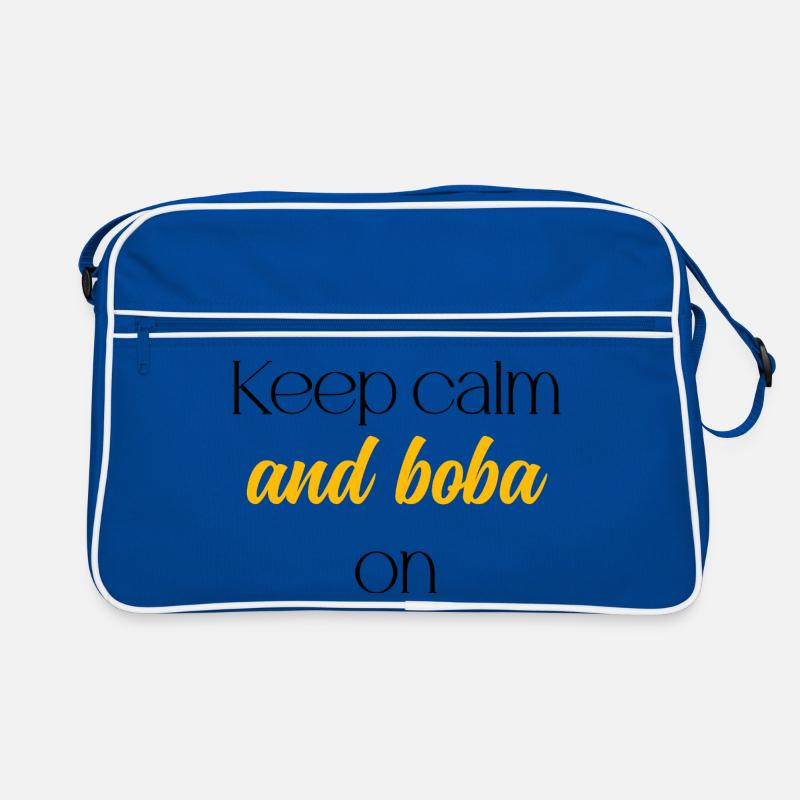 Keep Calm And Boba On Funny Bubble Tea Lover	 Retro Bag