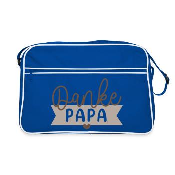 Thank you dad - Retro Bag - blue/white - Front