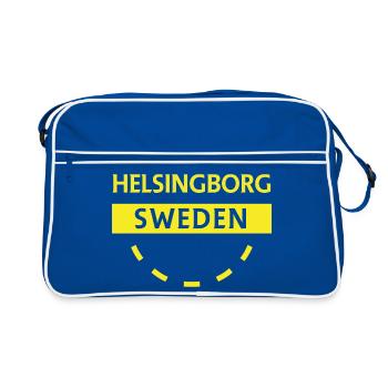 Helsingborg Sweden Patch - Retro Bag - blue/white - Front