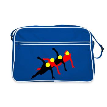 Piste courte - Sac Retro - bleu/blanc - Devant
