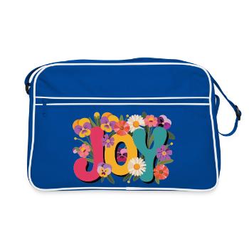T-shirt Floral Joy pour le printemps et l’été - Sac Retro - bleu/blanc - Devant