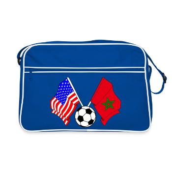Football Maroc vs USA - Sac Retro - bleu/blanc - Devant