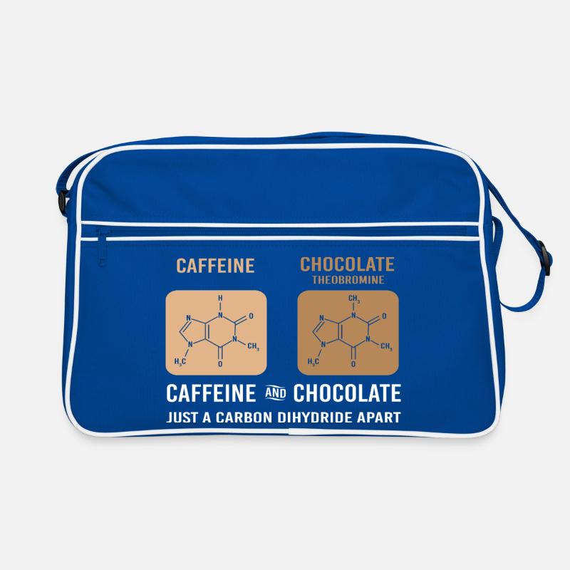Chemie Wissenschaft Physik Labor Strukturformel - Retro Tasche - Blau/Weiß