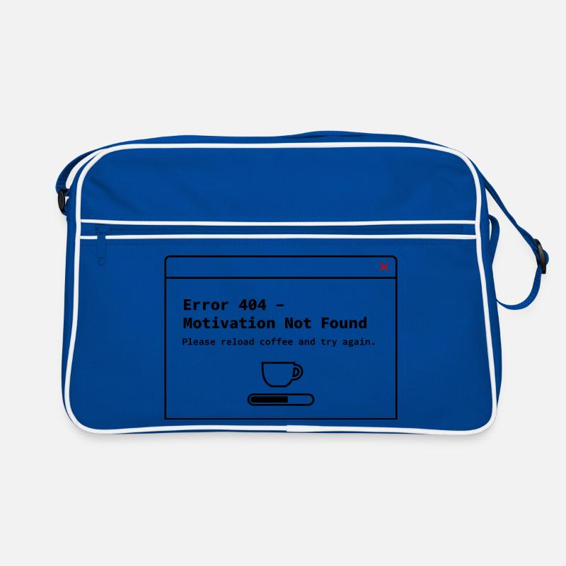 404 Motivation Not Found – System Error Coffee Retro Tasche