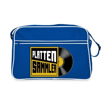 Collectionneur de disques, amoureux du vinyle - Sac Retro - bleu/blanc - Devant