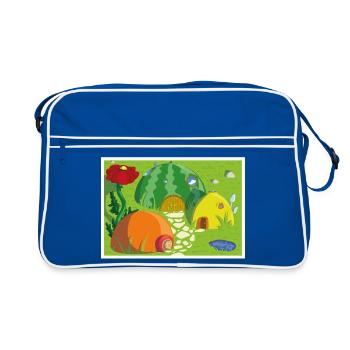 village fruits - Sac Retro - bleu/blanc - Devant