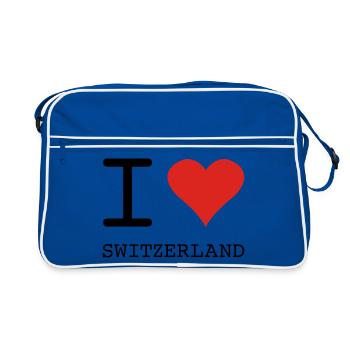 I LOVE SWITZERLAND - Sac Retro - bleu/blanc - Devant