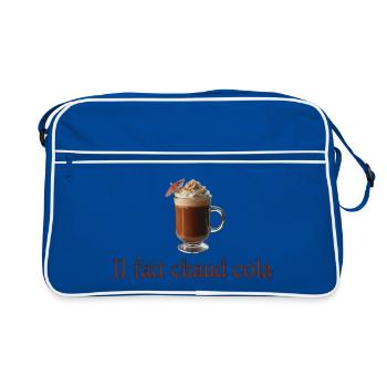 Il fait chaud cola - Sac Retro - bleu/blanc - Devant
