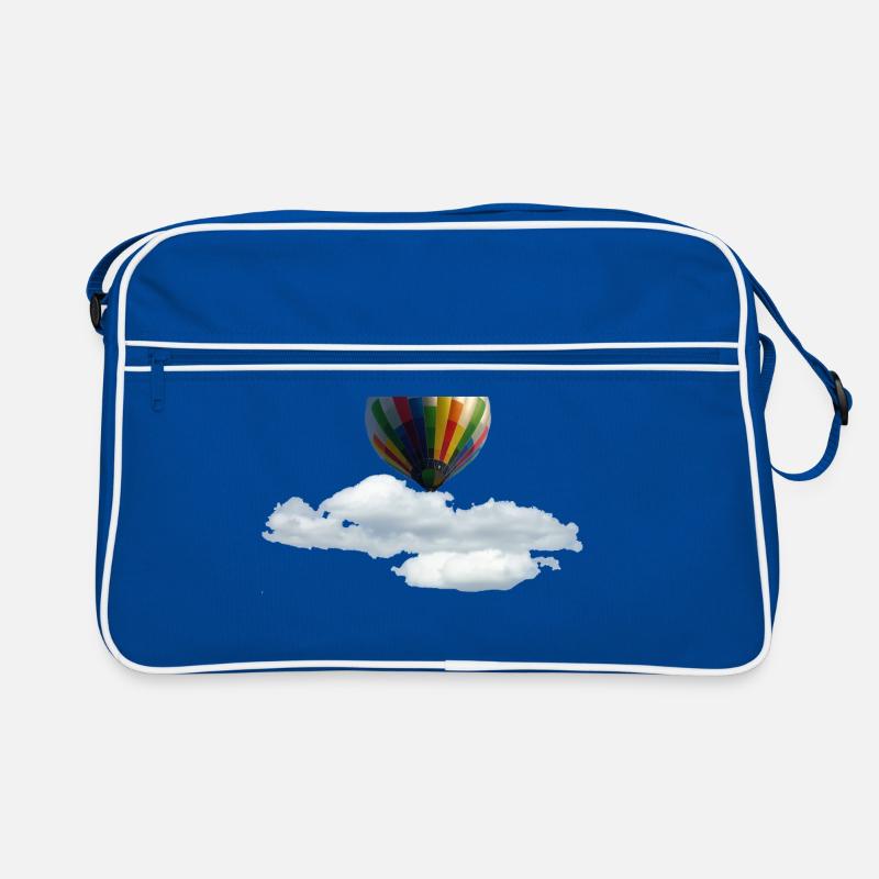 Heissluftballon - Retro Tasche - Blau/Weiß