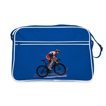 racing bicycle - Retro Bag - blue/white - Front