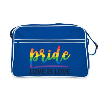 Fierté LGBTQ+. L’amour est l’amour. - Sac Retro - bleu/blanc - Devant