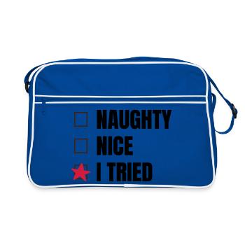 Dictons amusants pour Noël - Sac Retro - bleu/blanc - Devant