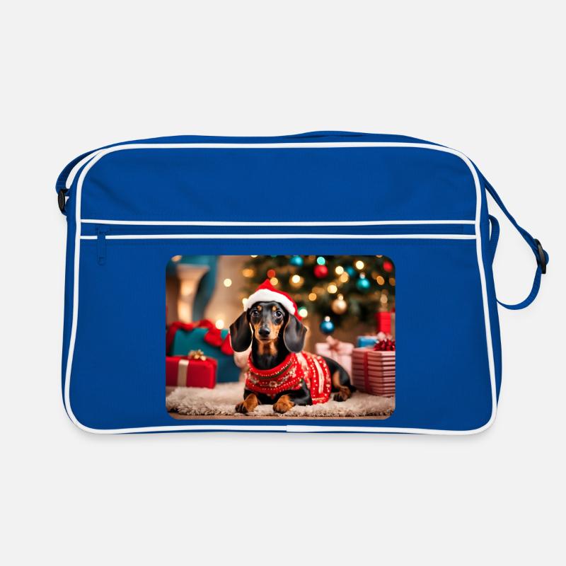 Teckel de Noël mignon Sac Retro