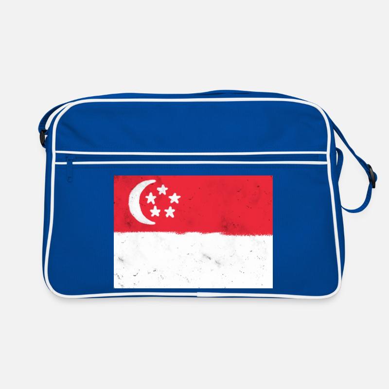Drapeau de Singapour Sac Retro