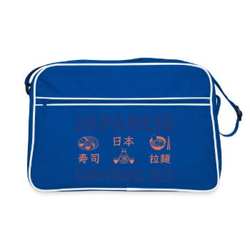Conception du kit de survie pour sushi japonais - Sac Retro - bleu/blanc - Devant