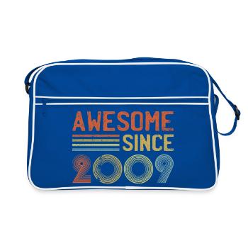 Retro 2009 Celebration Typography - Retro Bag - blue/white - Front